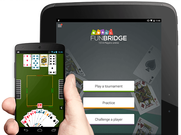 Play bridge online for free with Funbridge